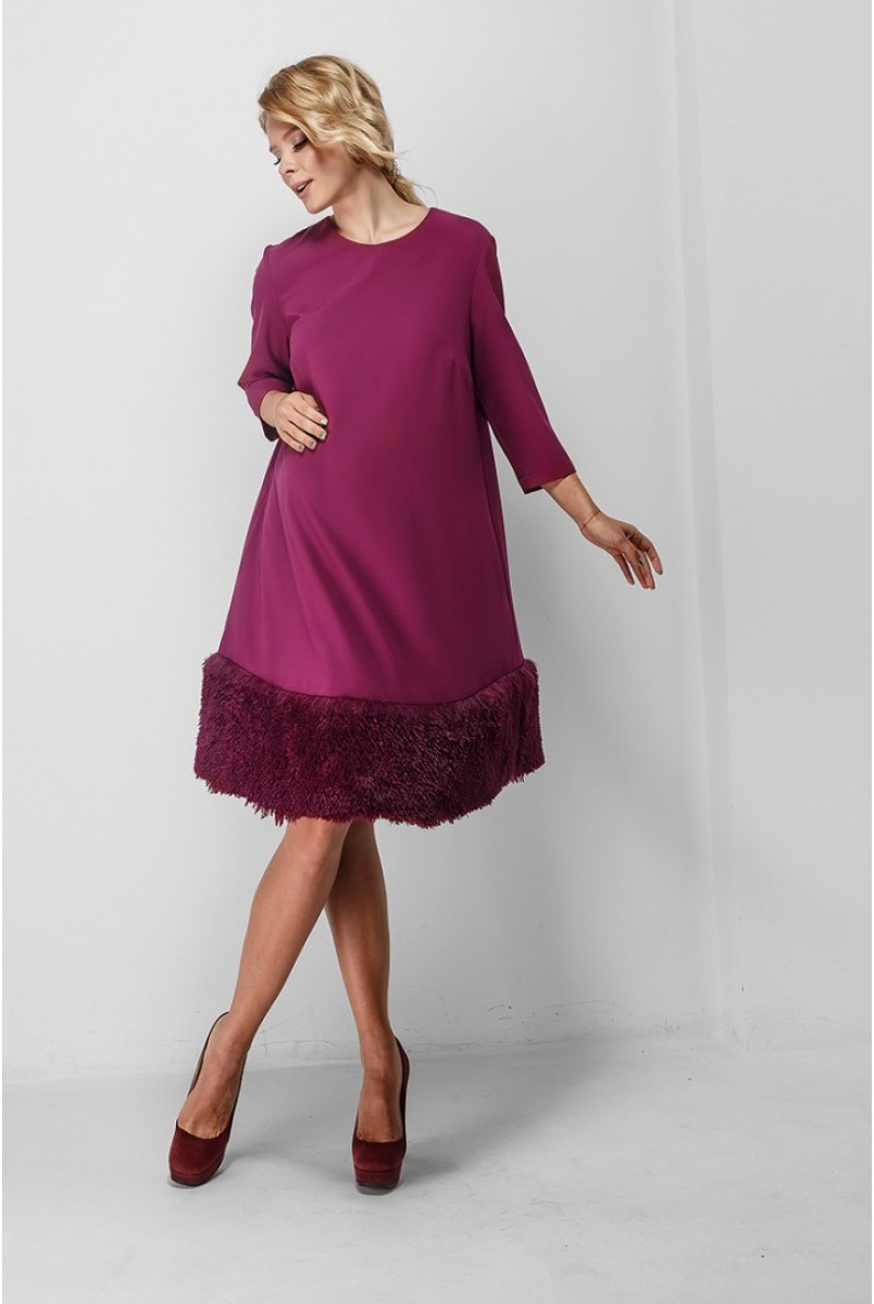 Сукня бордового кольору 1774 1015 для вагітних