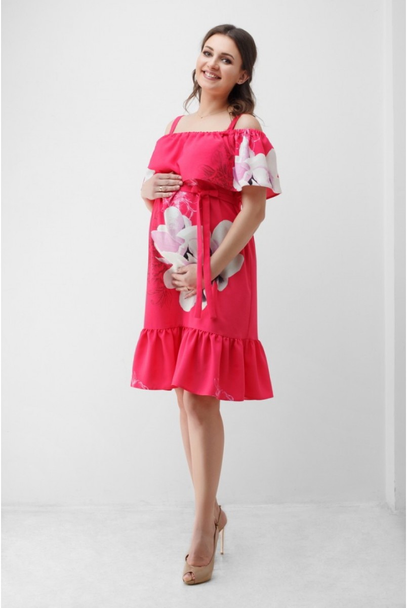 Сукня малинова 1838 0000 для вагітних