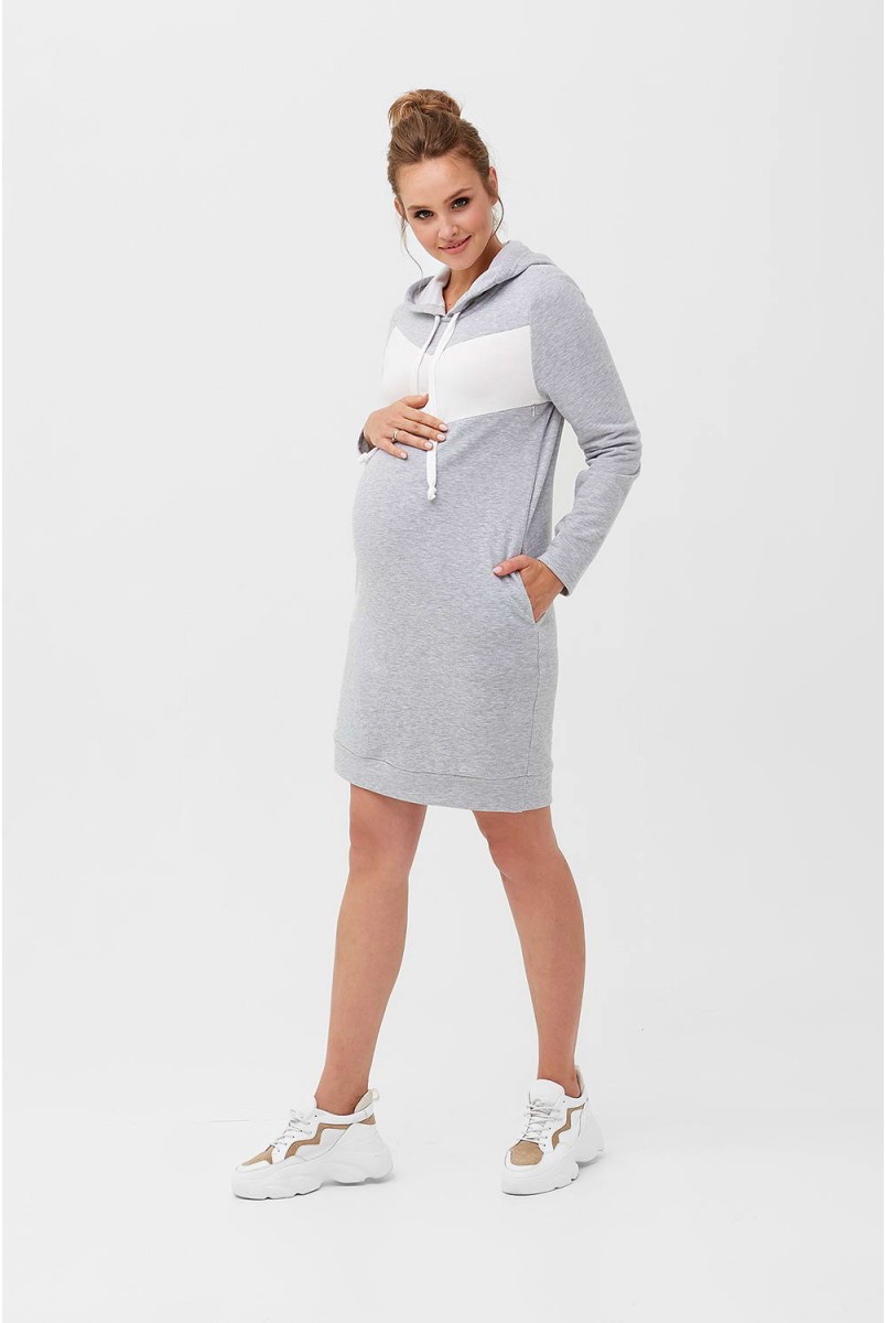 Платье 2089 1360 Серый для беременных и кормления