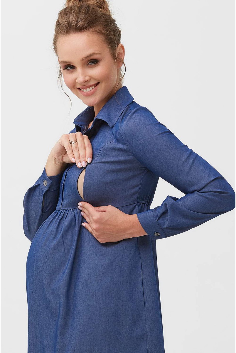 Платье 1763 0000 Синий для беременных и кормления