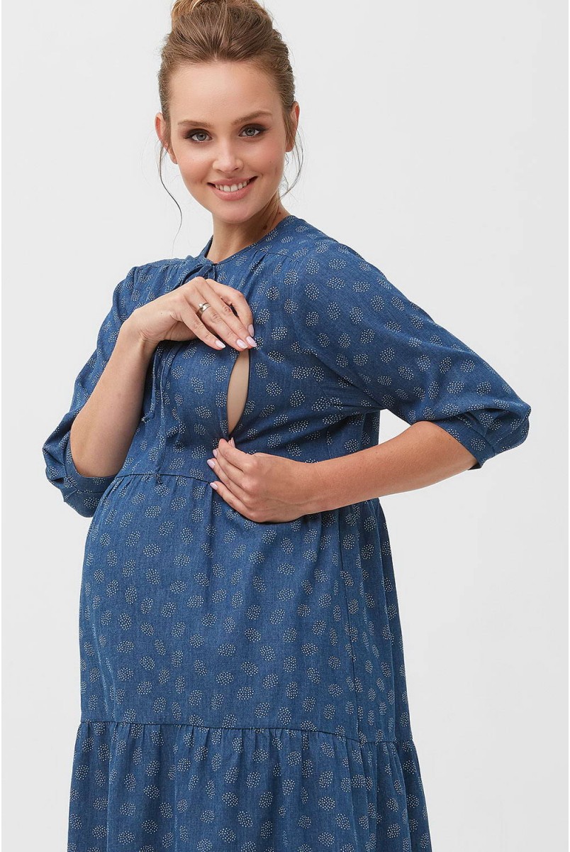 Сукня 2097 1415 Синій Для вагітних і годування