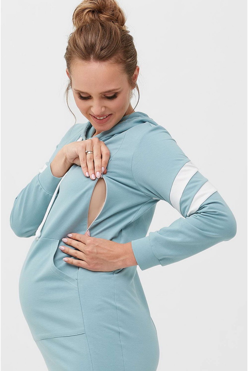 Платье 2090 1407 голубовато-зеленый для беременных и кормления