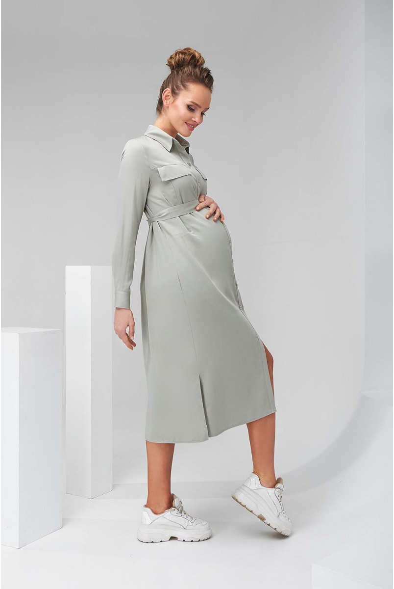 Платье 2139 1505 фисташковый для беременных и кормления