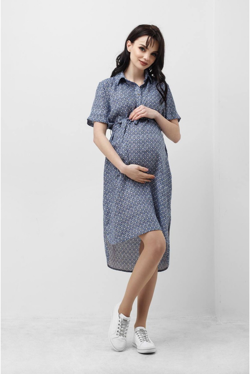 Сукня 1844 1047 Синій Для вагітних і годування