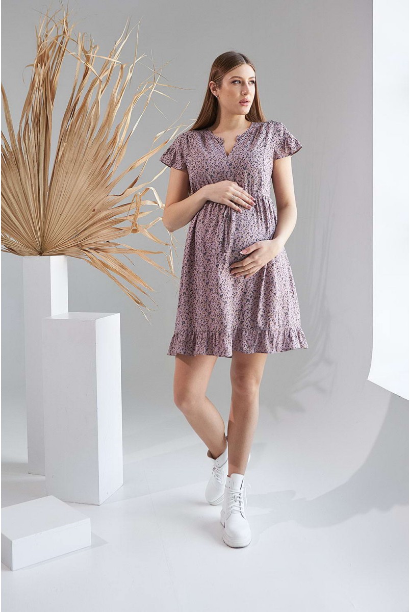 Платье 2152 1528 лавандовый для беременных и кормления
