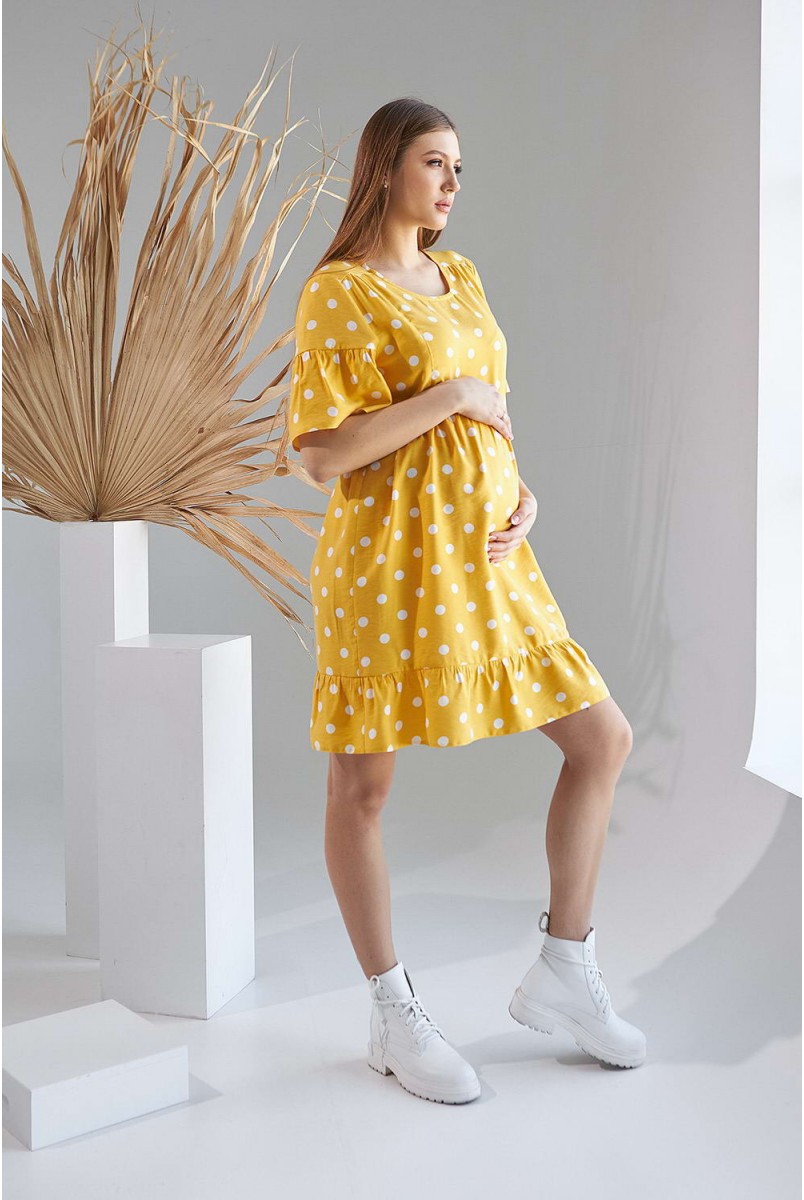 Платье 2156 1515 желтый для беременных и кормления