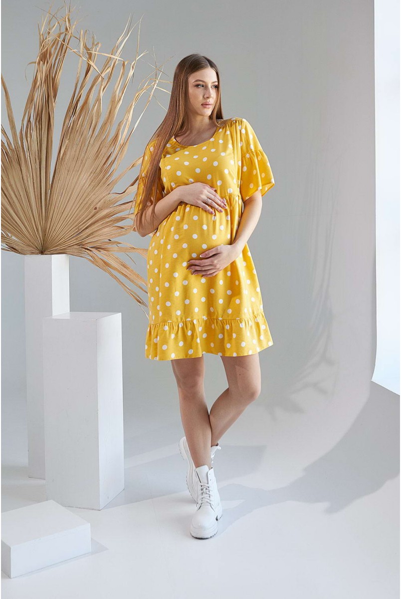 Платье 2156 1515 желтый для беременных и кормления