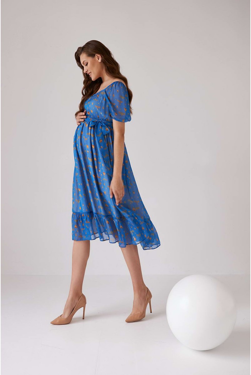 Платье 2164 1543 синий для беременных