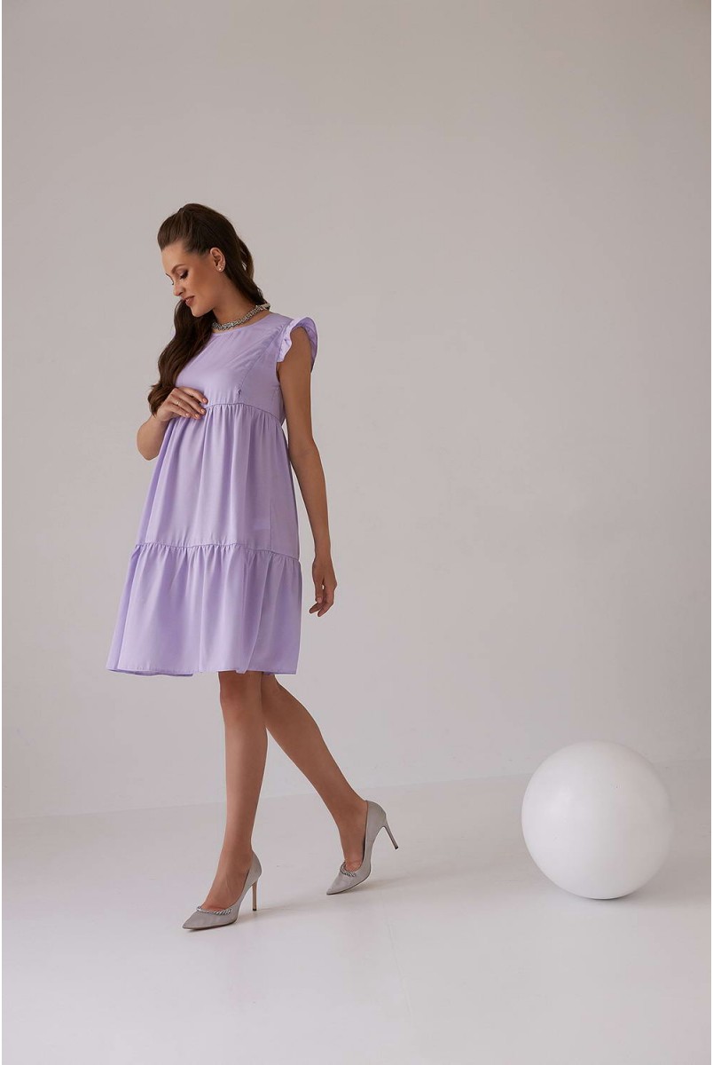Платье 2155 1535 лавандовый для беременных и кормления