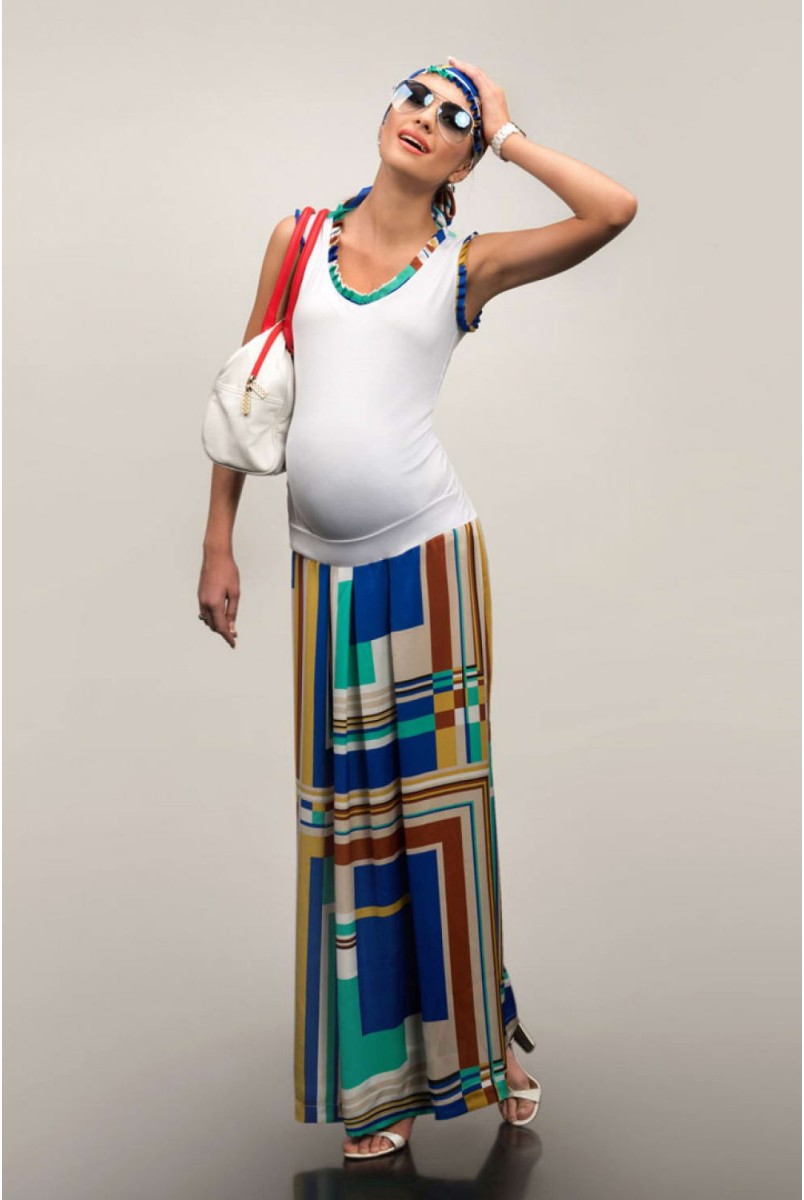 Спідниця для вагітних Dianora 1327 0788 кольоровий принт
