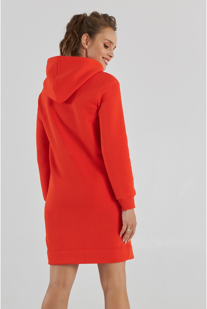 Теплое платье-худи для беременных и кормления Dianora 2198 1421 оранжевый
