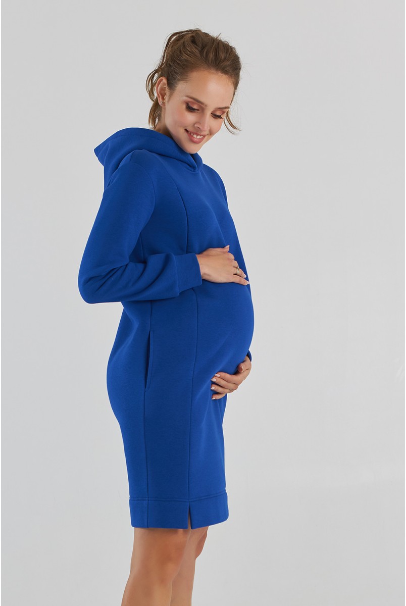 Теплое платье-худи для беременных и кормления Dianora 2198 1580 электрик