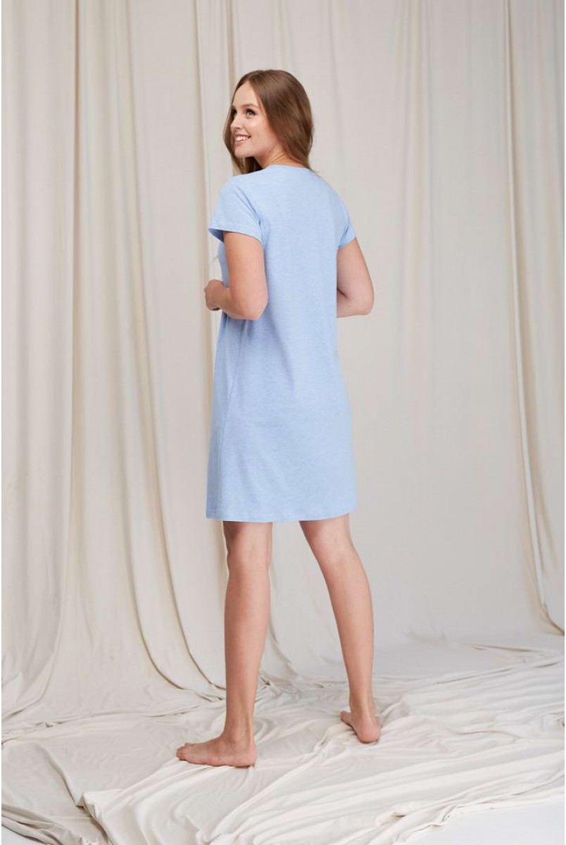 Ночная рубашка синяя 2060 1392 для беременных и кормления