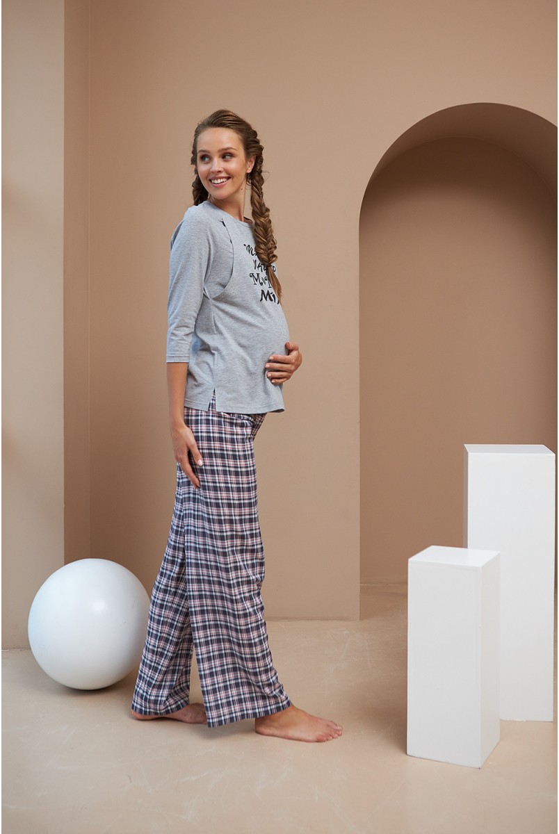 Домашний костюм для беременных и кормления Dianora 2190 1564 2178 1222 серый