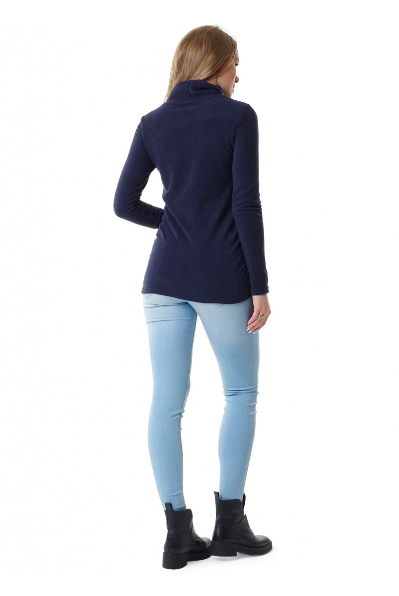 Толстовка флісова "Пантера" т.синій для вагітних і годування