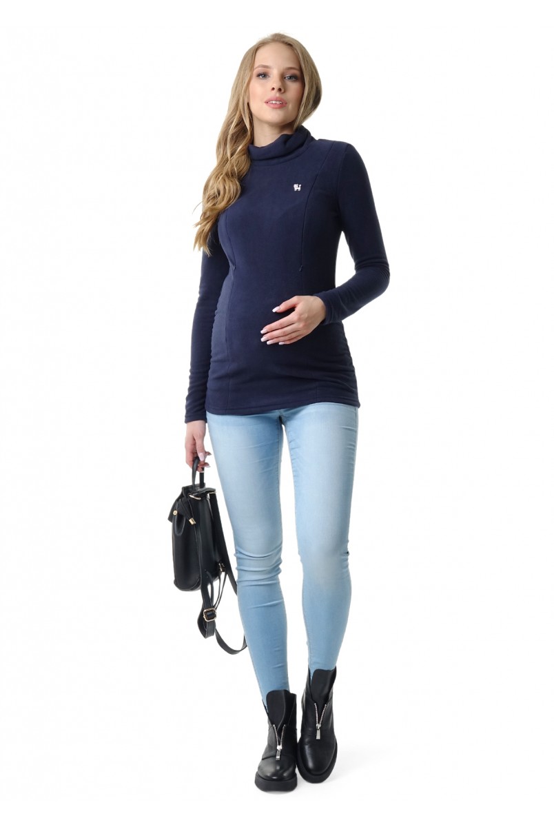 Толстовка флісова "Пантера" т.синій для вагітних і годування