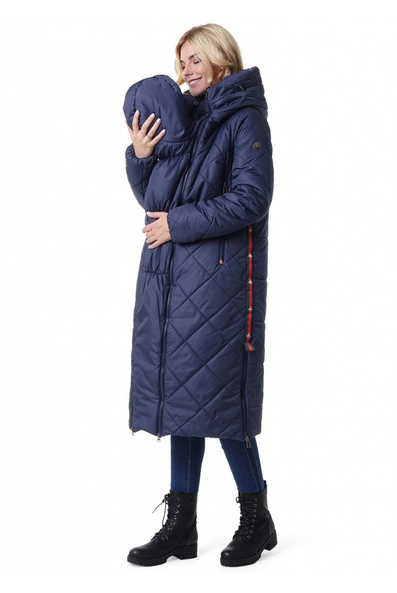 Куртка 3в1 зимн. "Лиссабон" синий для беременных и слингоношения