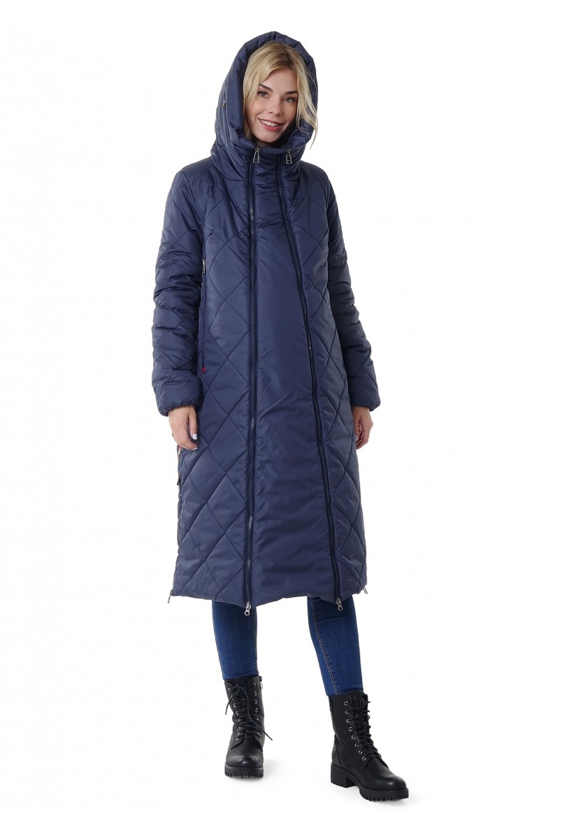 Куртка 3в1 зимн. "Лиссабон" синий для беременных и слингоношения