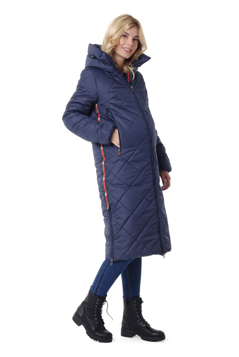 Куртка 3в1 зимн. "Лиссабон" синий для беременных и слингоношения