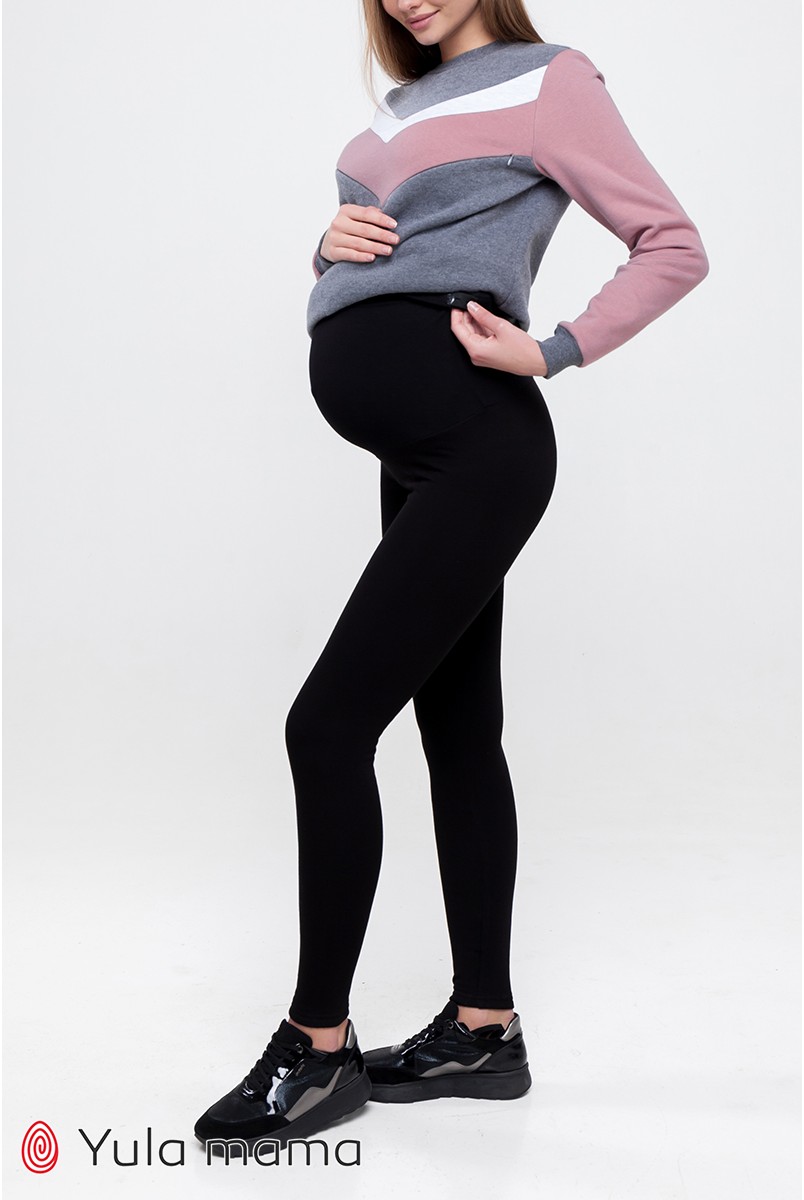 Теплі лосини для вагітних Юла мама Berta new SP - 41.031 чорний