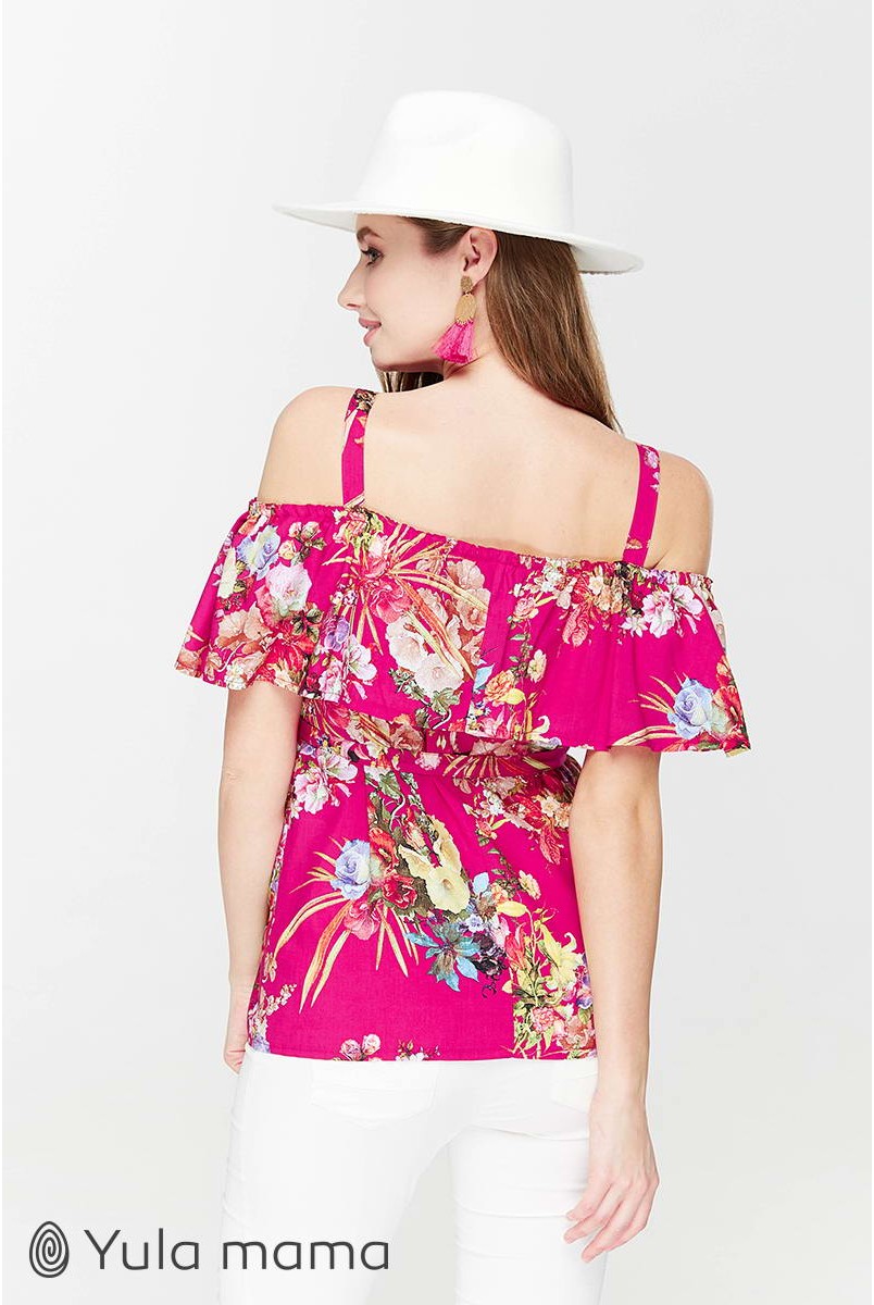 Блуза Brenda малиновый для беременных и кормящих