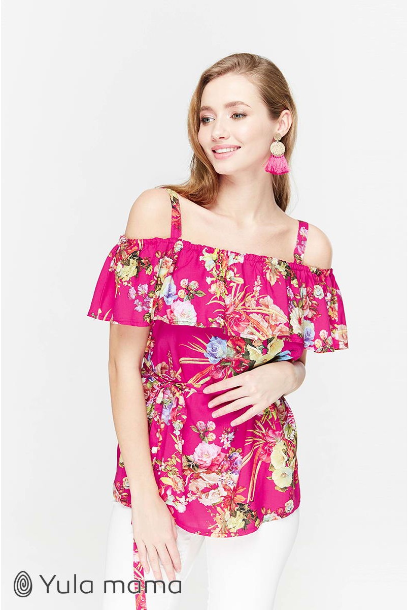 Блуза Brenda малиновый для беременных и кормящих