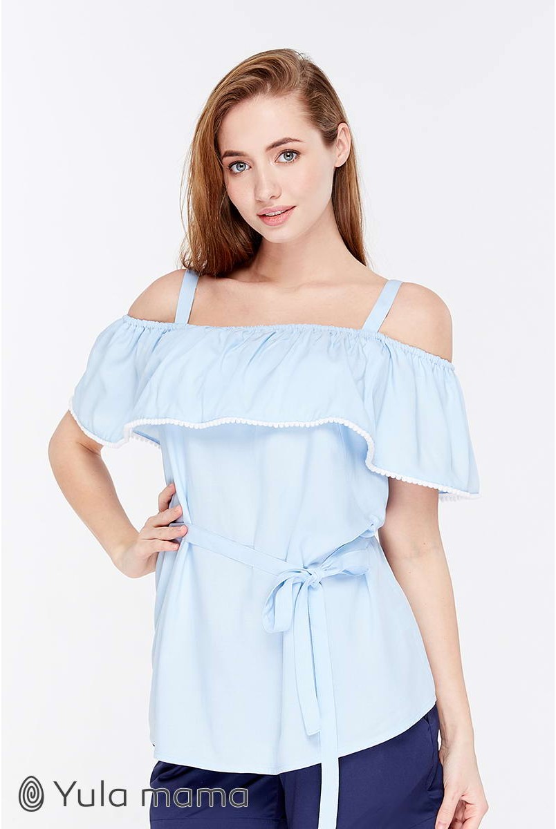 Блуза Brenda светло-голубой для беременных и кормящих