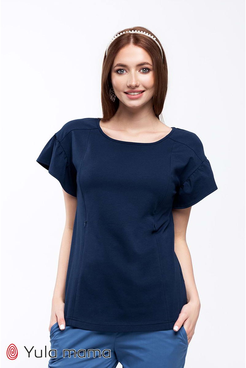 Блуза Rowena темно-синій для вагітних і годування