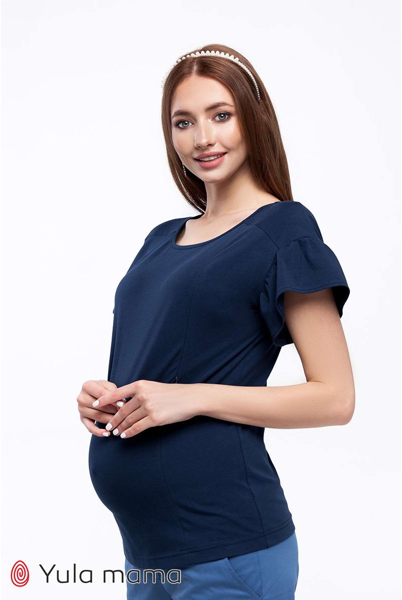 Блуза Rowena темно-синий для беременных и кормящих