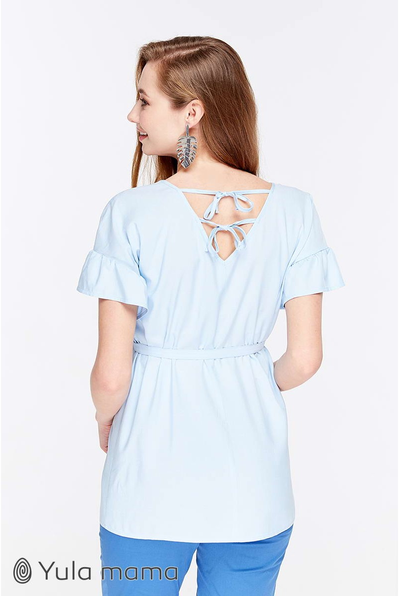 Блуза Marion голубой для беременных и кормящих