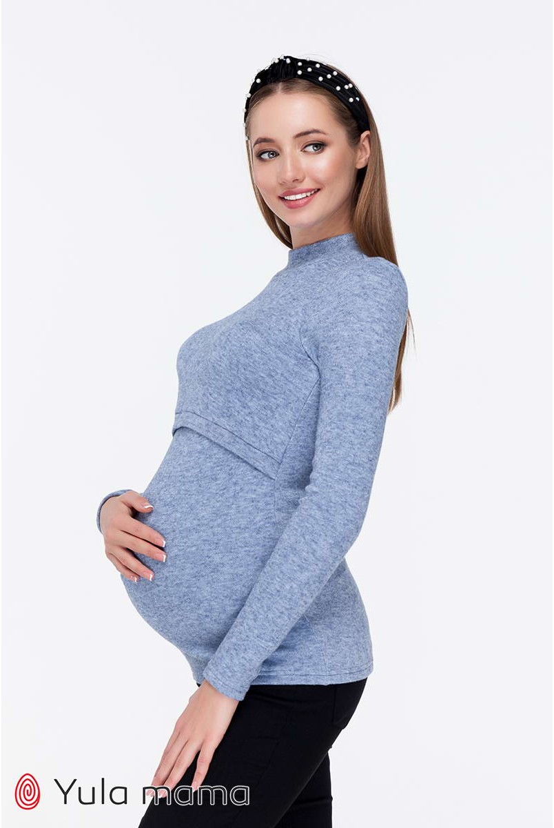 Гольф Marian warm джинсово-синій меланж для вагітних і годування