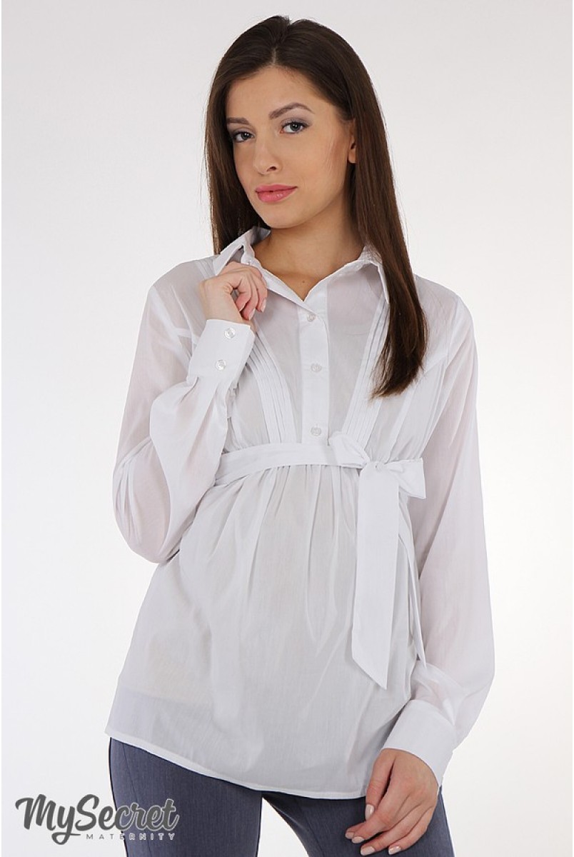Блуза Bridgit арт. BL-15.021 белая для беременных и кормящих