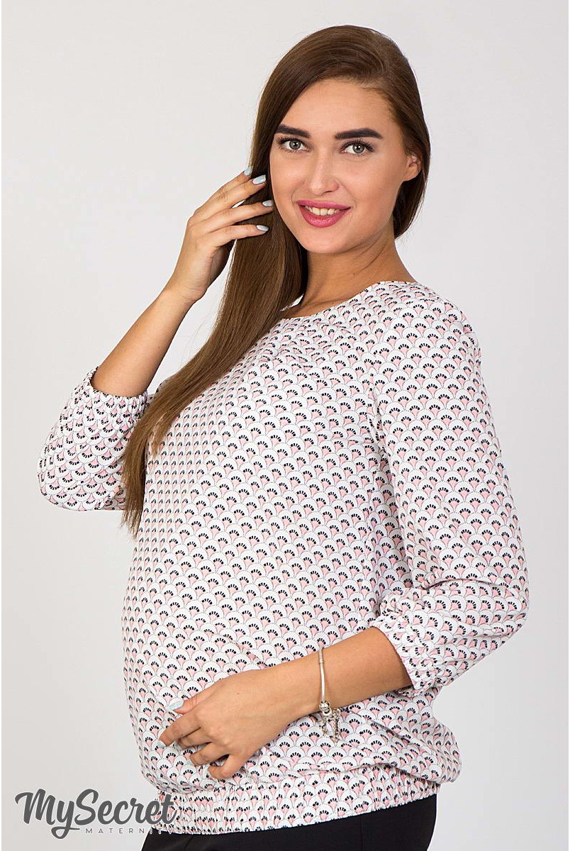 Блуза Joanne рожевий орнамент на молоці для вагітних