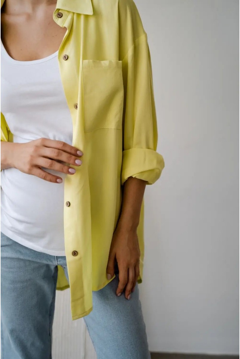 Блуза рубашка для беременных и кормления To be 2101755 желтый