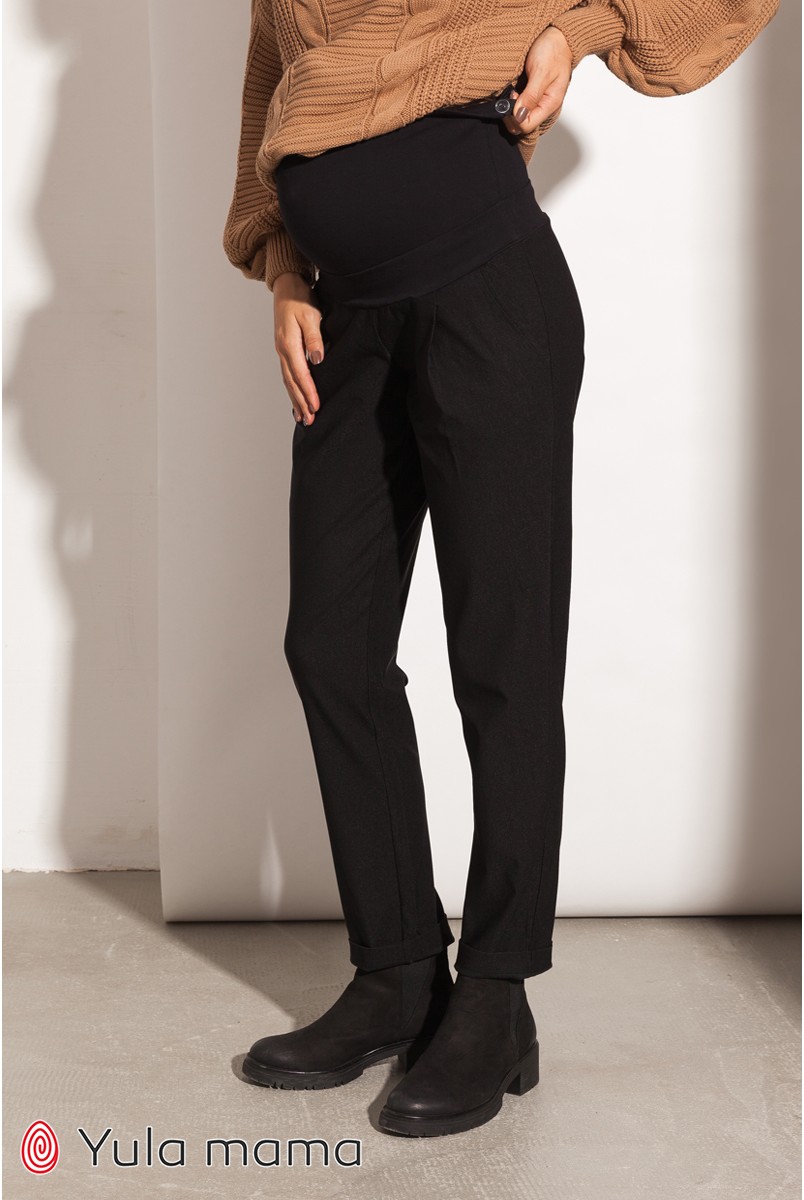 Теплі штани-чінос для вагітних Юла мама Fiona TR - 40.121 чорний