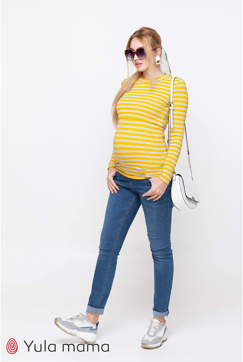 Джинси Patty темно-блакитний з потертостями для вагітних