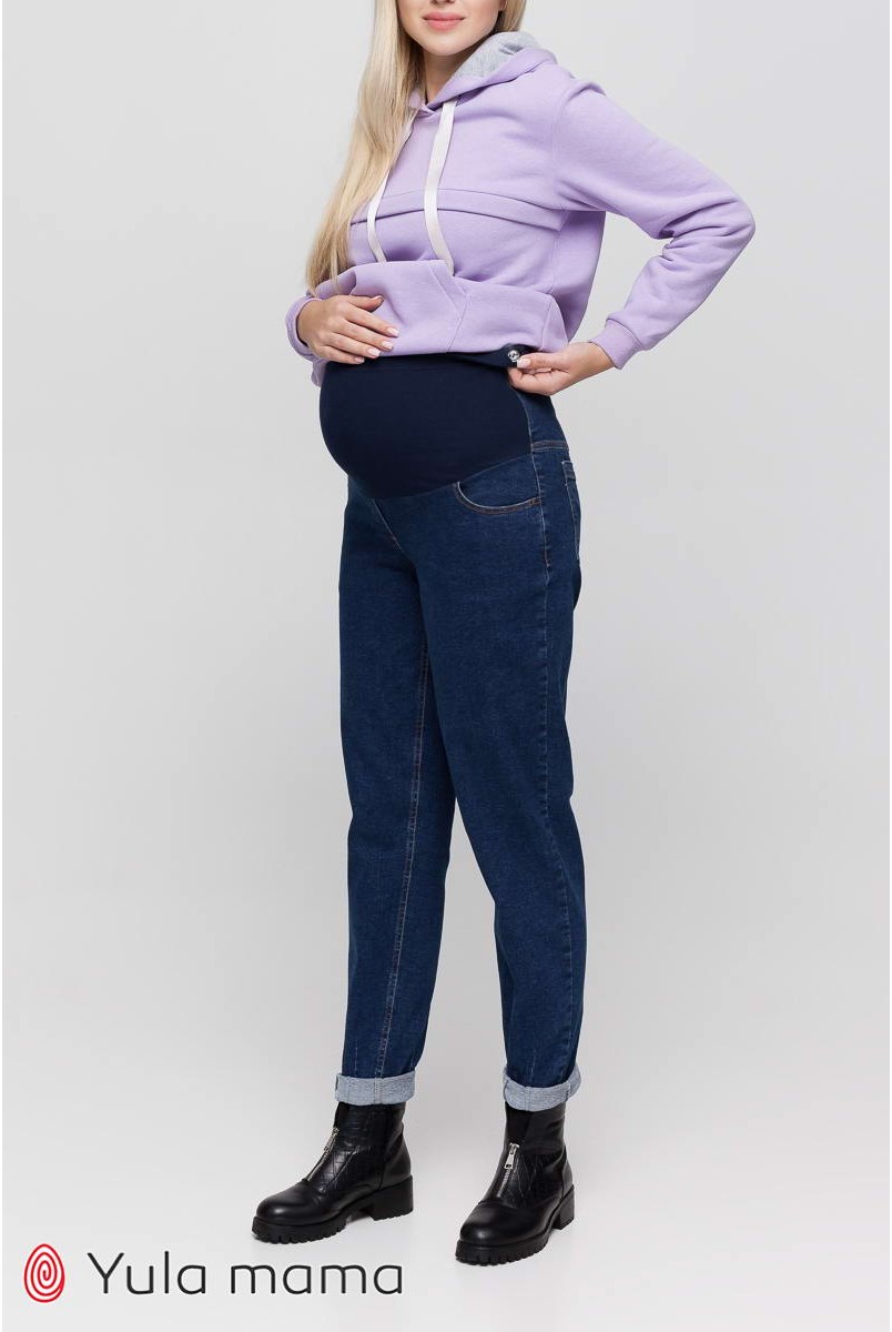 Джинси Florence синій з потертостями для вагітних