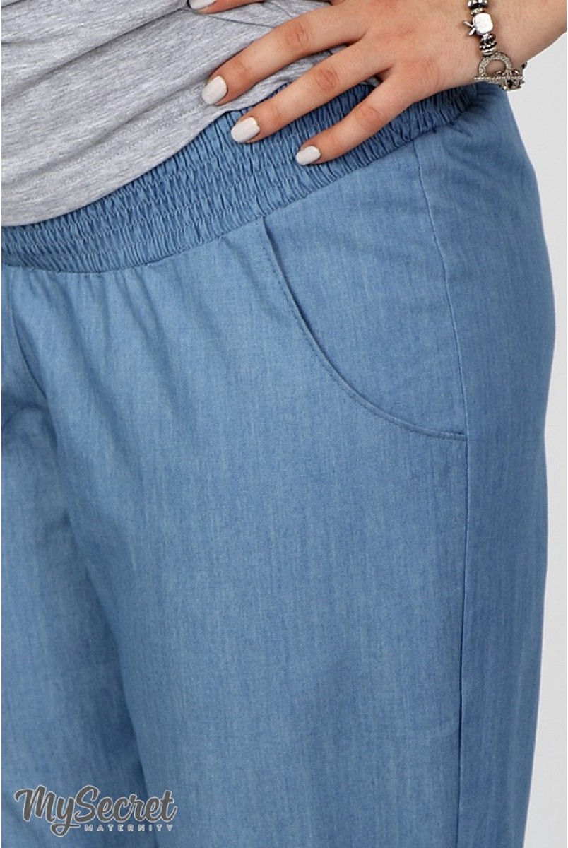 Брюки Hanna TR-27.062 denim голубой джинс для беременных