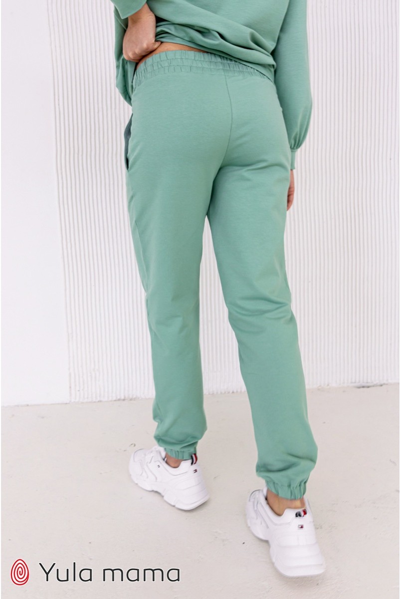 Спортивные брюки-джоггеры для беременных Юла мама Dido TR-22.052 полынь
