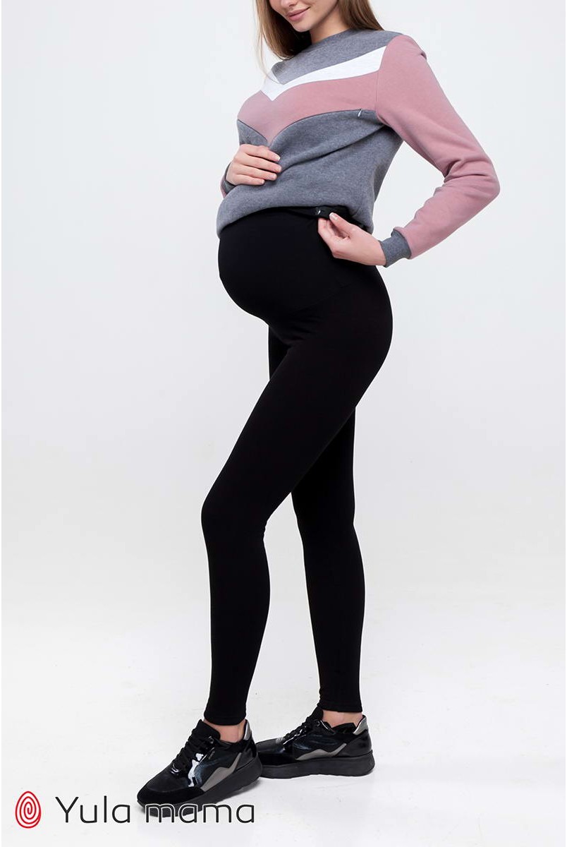 Лосины Berta new теплые черный для беременных