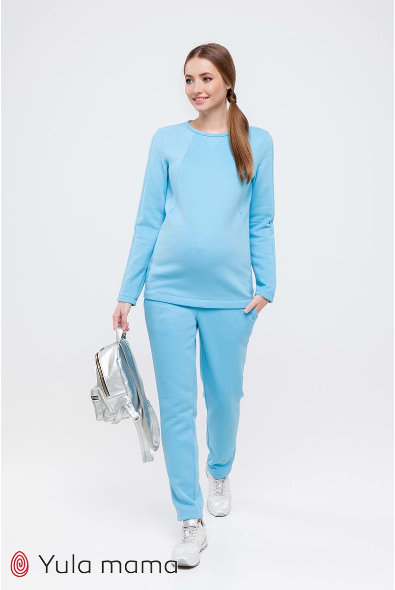 Костюм Halle блакитний для вагітних та годування