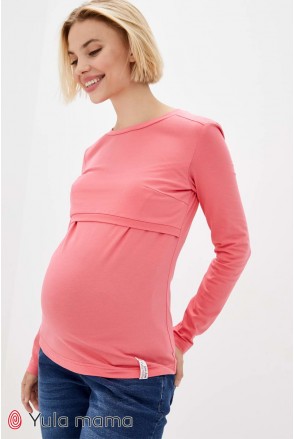 Лонгслів Margerie яскраво-рожевий для вагітних і годування
