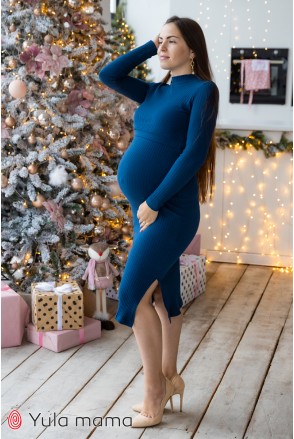 Сукня для вагітних та годування Юла мама Salma DR - 31.021 темно-синій