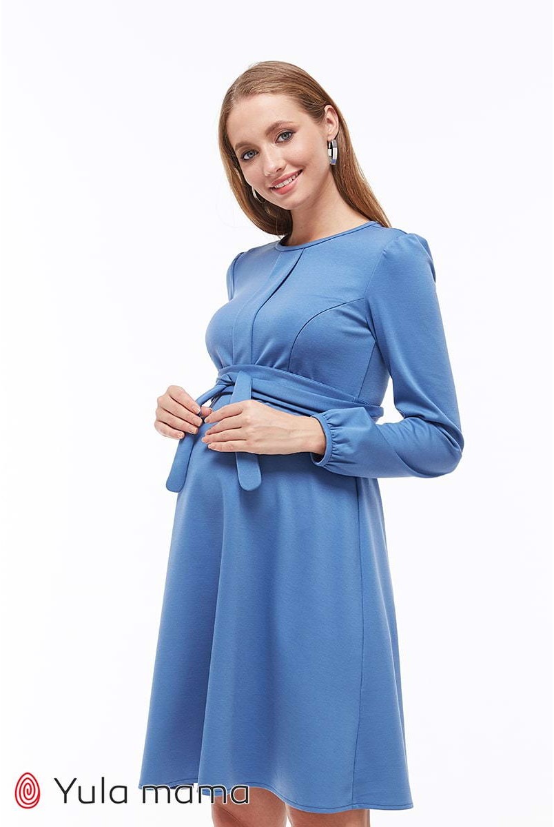 Платье Shante темно-голубой для беременных и кормящих
