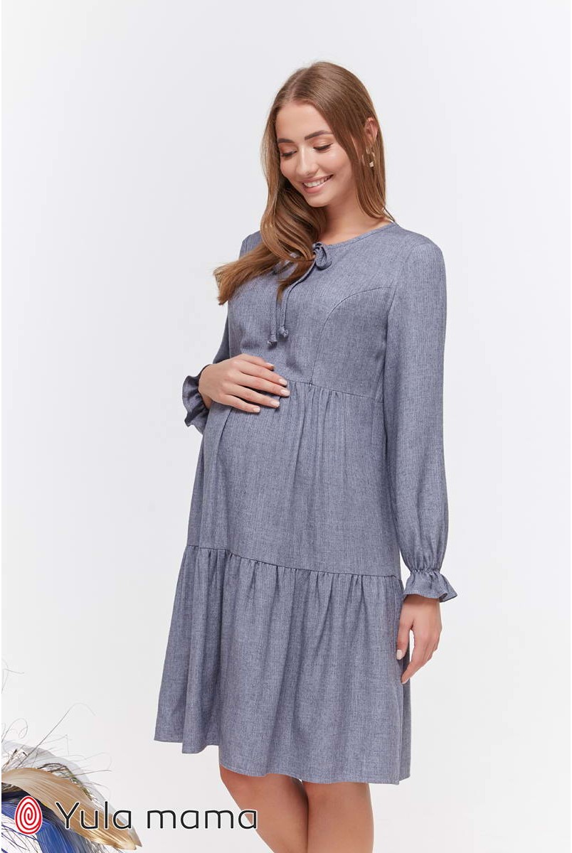 Платье Jeslyn джинсово-синий меланж для беременных и кормящих