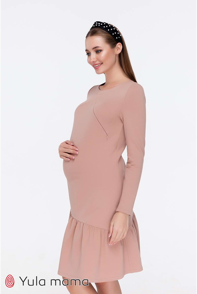 Платье для беременных и кормления Юла мама Joi DR-49.152 капучино