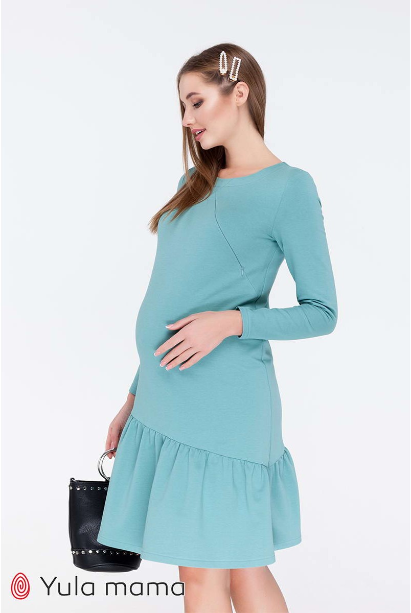 Платье для беременных и кормления Юла мама Joi DR-49.151 полынный