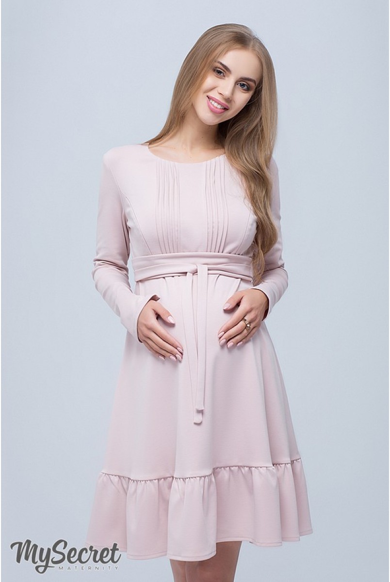 Платье Michelle пудра для беременных и кормящих