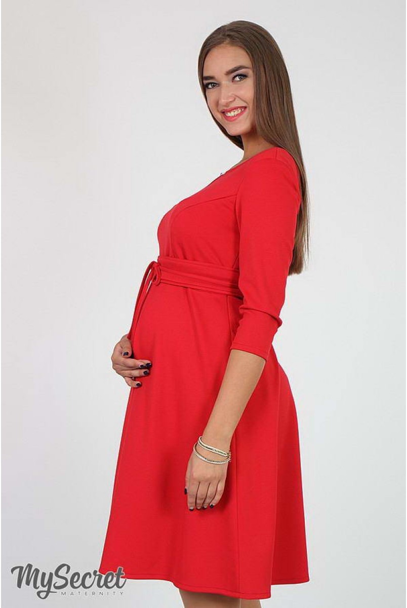 Платье Sunny арт. DR-36.052 красное для беременных и кормящих