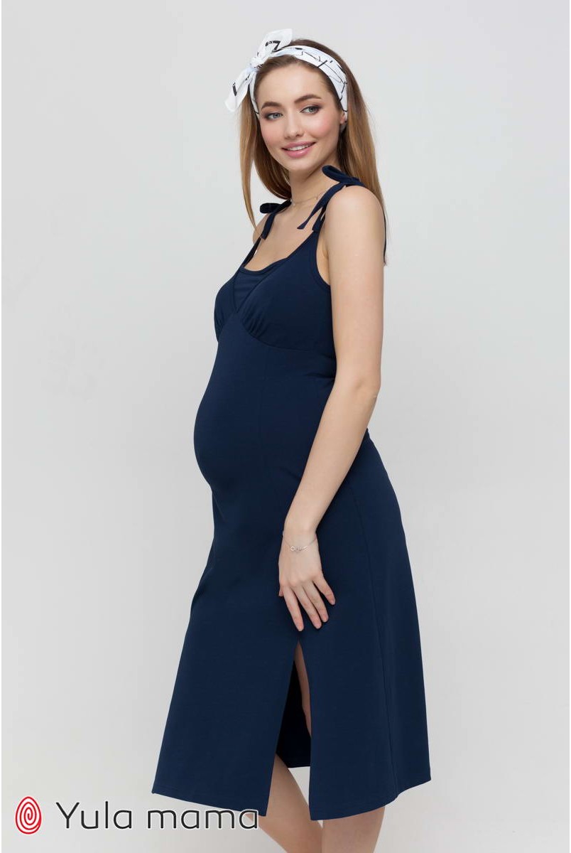 Сарафан Dolores темно-синій для вагітних і годування